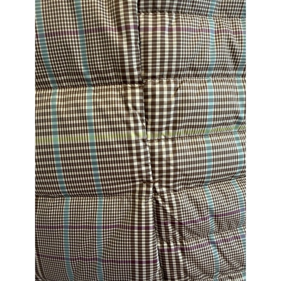 Lands End Women's Neutral Plaid Max 600 Down Puffer Vest Size Medium Tall - Picture 5 of 10